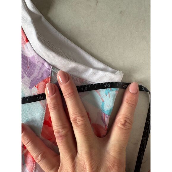 Pebble Beach Dry Luxe Golf Tennis Dress • Pink Floral • Size L - Picture 6 of 9